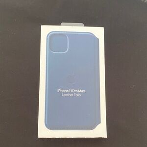 Apple iPhone 11 Pro Max Leather Folio - Ocean Blue